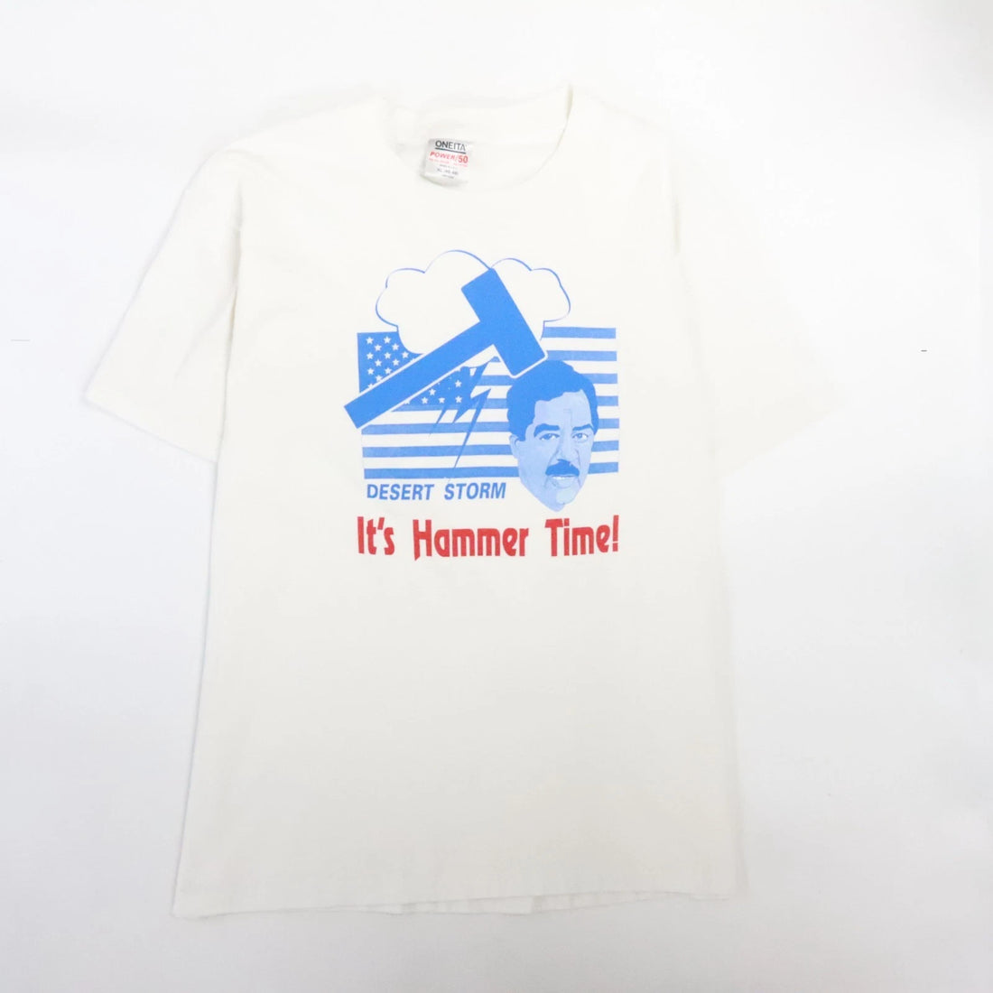 Vintage Saddam Hussein Desert Storm It's Hammer Time T-Shirt XL