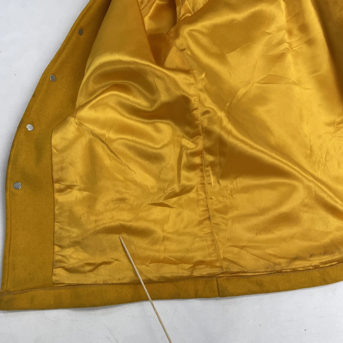 Vintage Football Wool Letterman Varsity Coat Jacket Size 40 Yellow