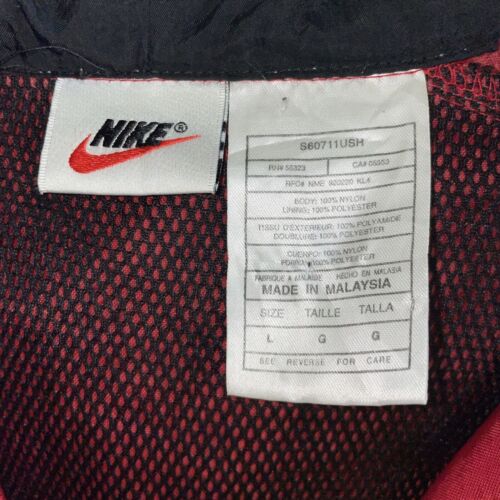 Vintage Nike 1/2 Zip Pullover Windbreaker Light Jacket Size Large Red