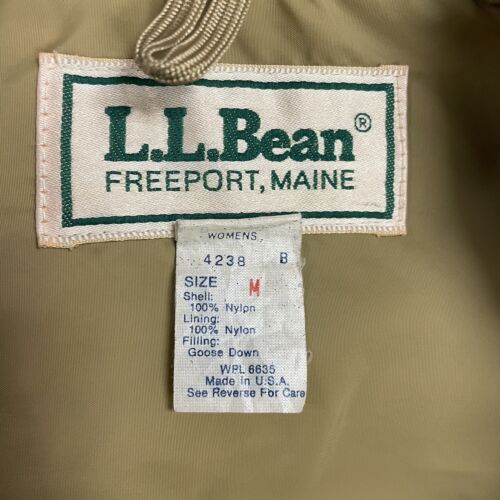 Vintage L.L. Bean Puffer Vest Jacket Size Medium Insulated