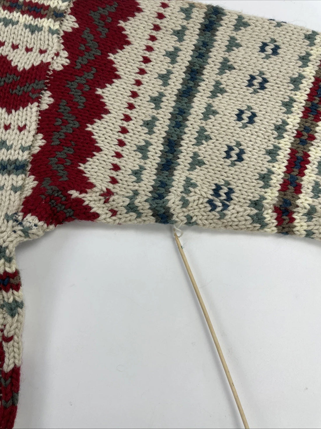 Vintage Peter England Knit Crewneck Sweater Size Large Fair Isle