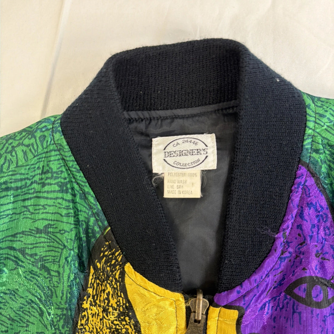 Vintage Picasso Bomber Jacket Size Large Art All Over Print