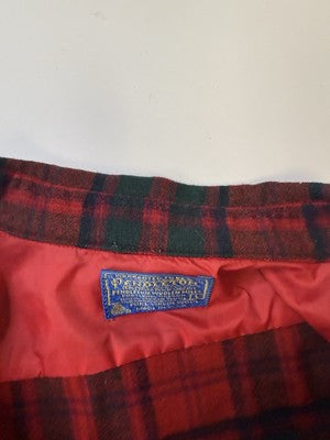 Vintage Pendleton Wool Board Button Up Shirt Size Large Plaid