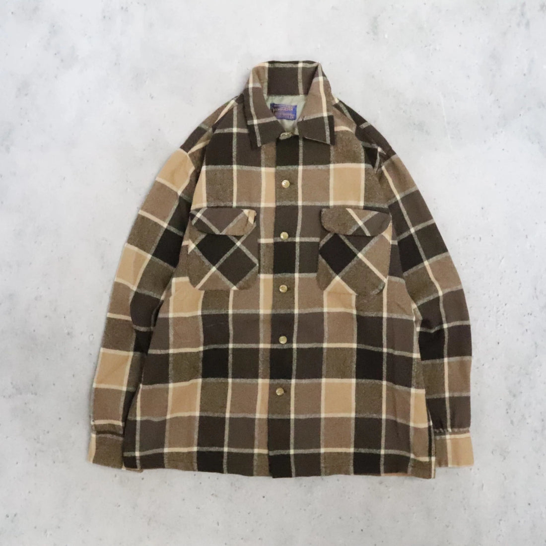 Vintage Pendleton Wool Board Button Up Shirt Size Medium