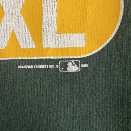 Vintage Oakland Athletics Varsity Champion Crewneck Sweatshirt XL 1995 90s MLB