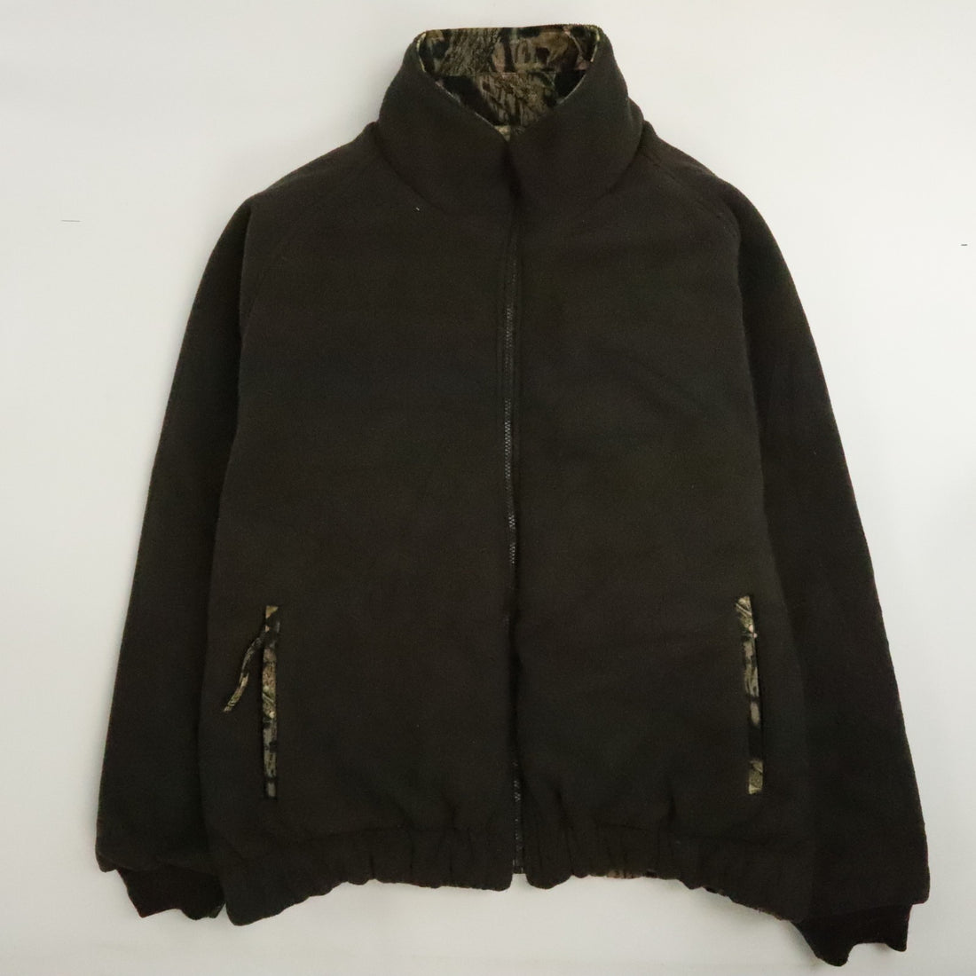 Vintage Pro Hunter Break Up Camo Bomber Jacket Size XL Reversible