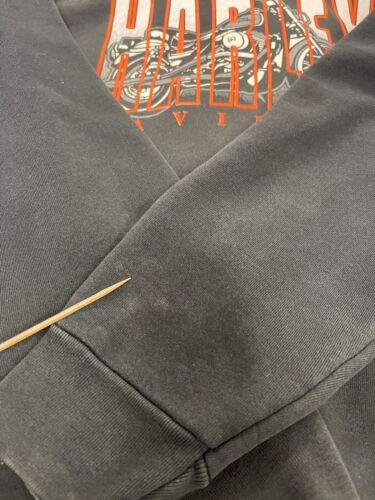 Vintage Harley Davidson Motorcycles Rimouski Sweatshirt Hoodie Size XL Black