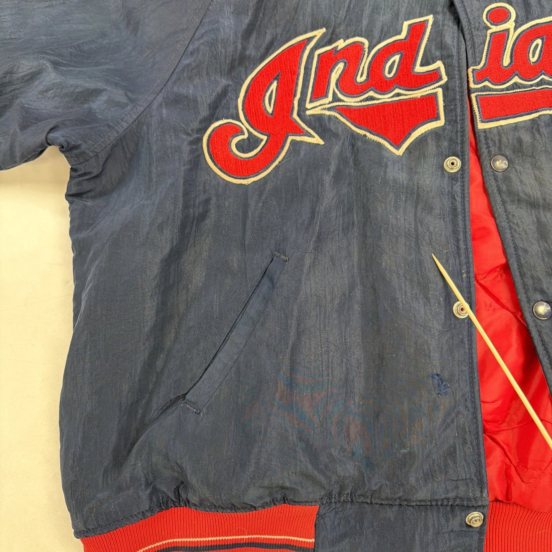 Vintage Cleveland Indians Starter Jacket Size 2XL Diamond Collection MLB