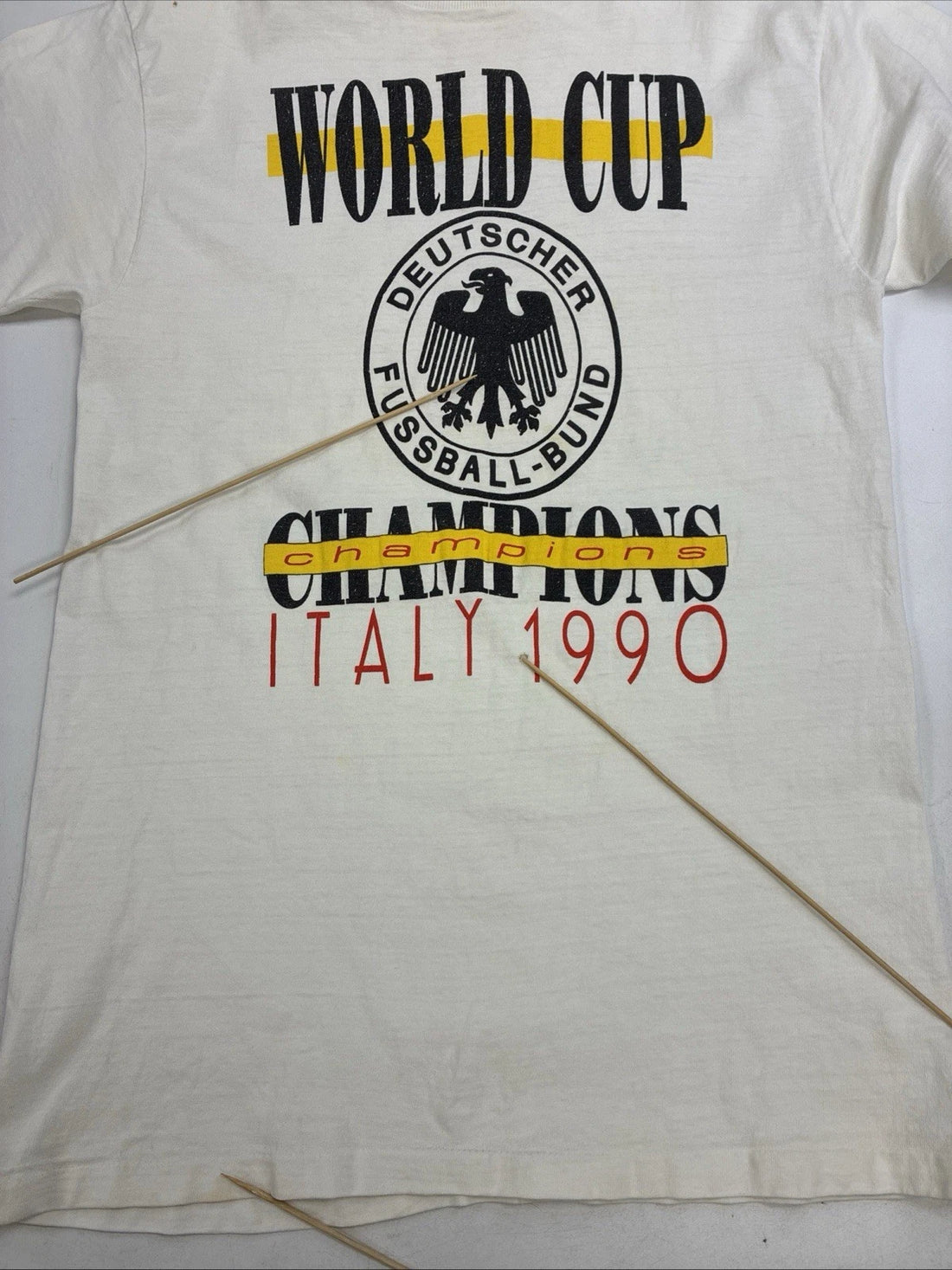 Vintage Germany World Cup Champs Italy 1990 T-Shirt XL FIFA