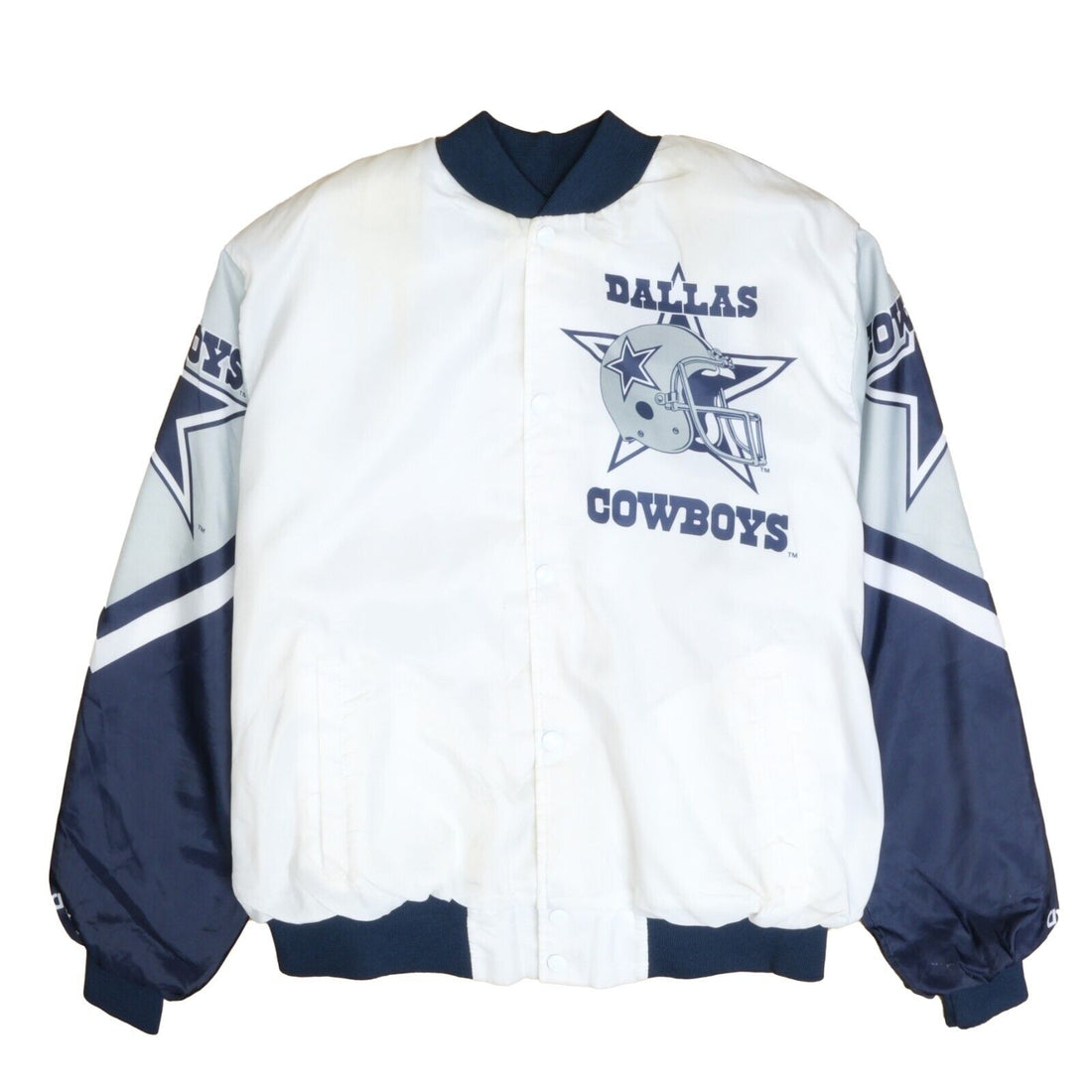 Vintage Dallas Cowboys Fanimation Chalk Line Bomber Jacket Size XL NFL