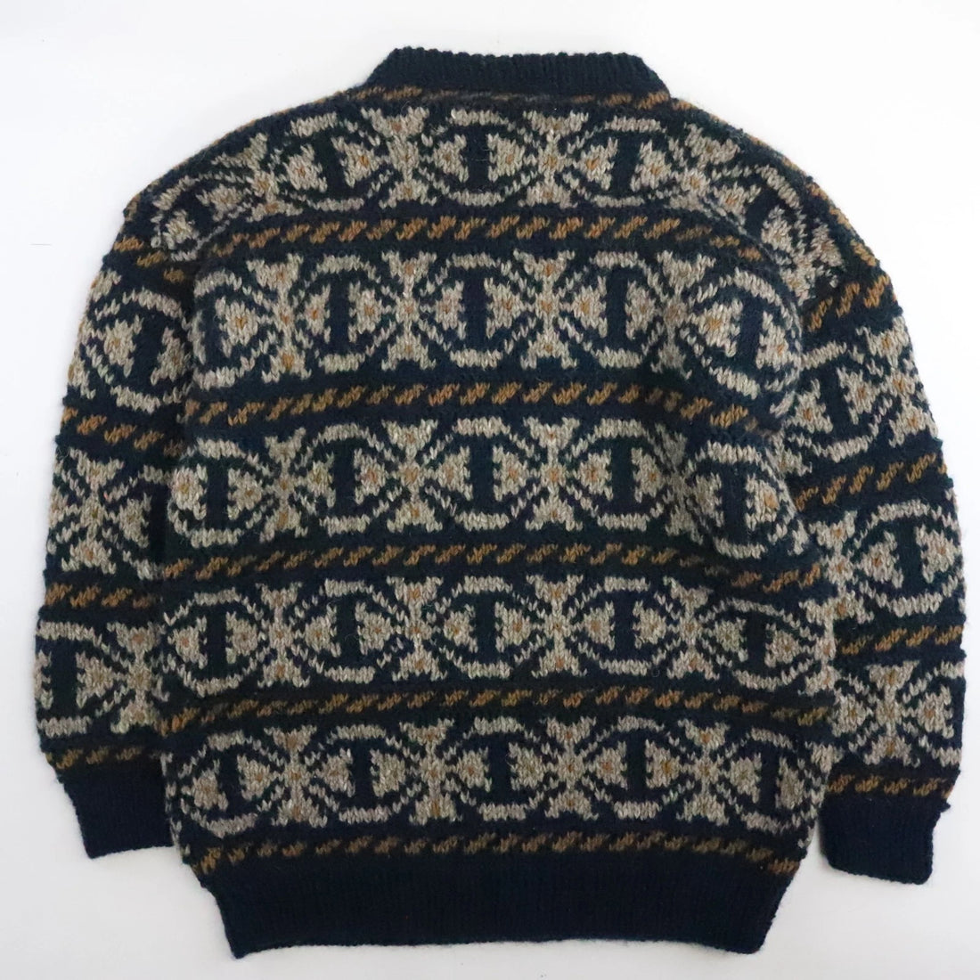 Vintage Wool Knit Sweater Size XL Fair Isle Pullover