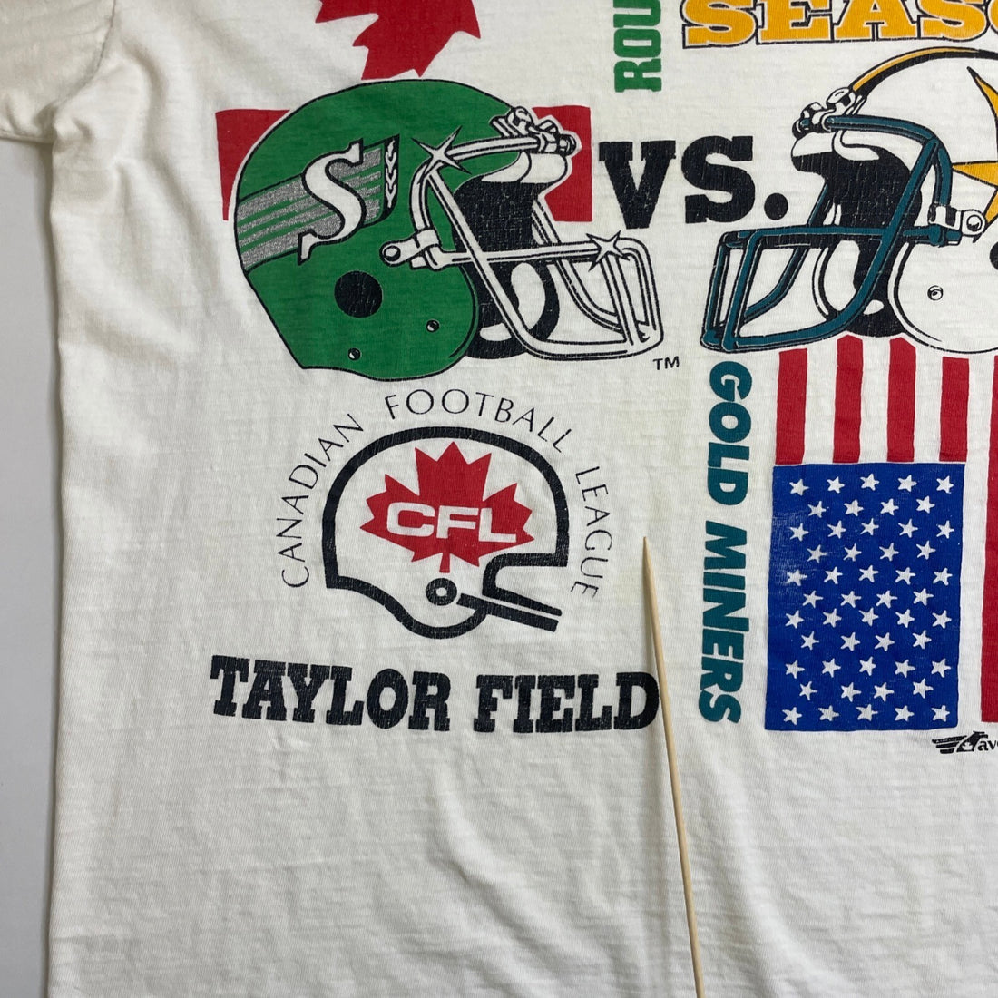 Vintage Roughriders Gold Miners T-Shirt Size Large 90s CFL