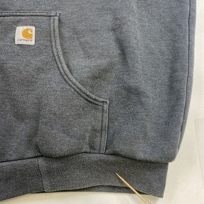 Vintage Carhartt Full Zip Sweatshirt Hoodie Size 2XL Gray Thermal Lined