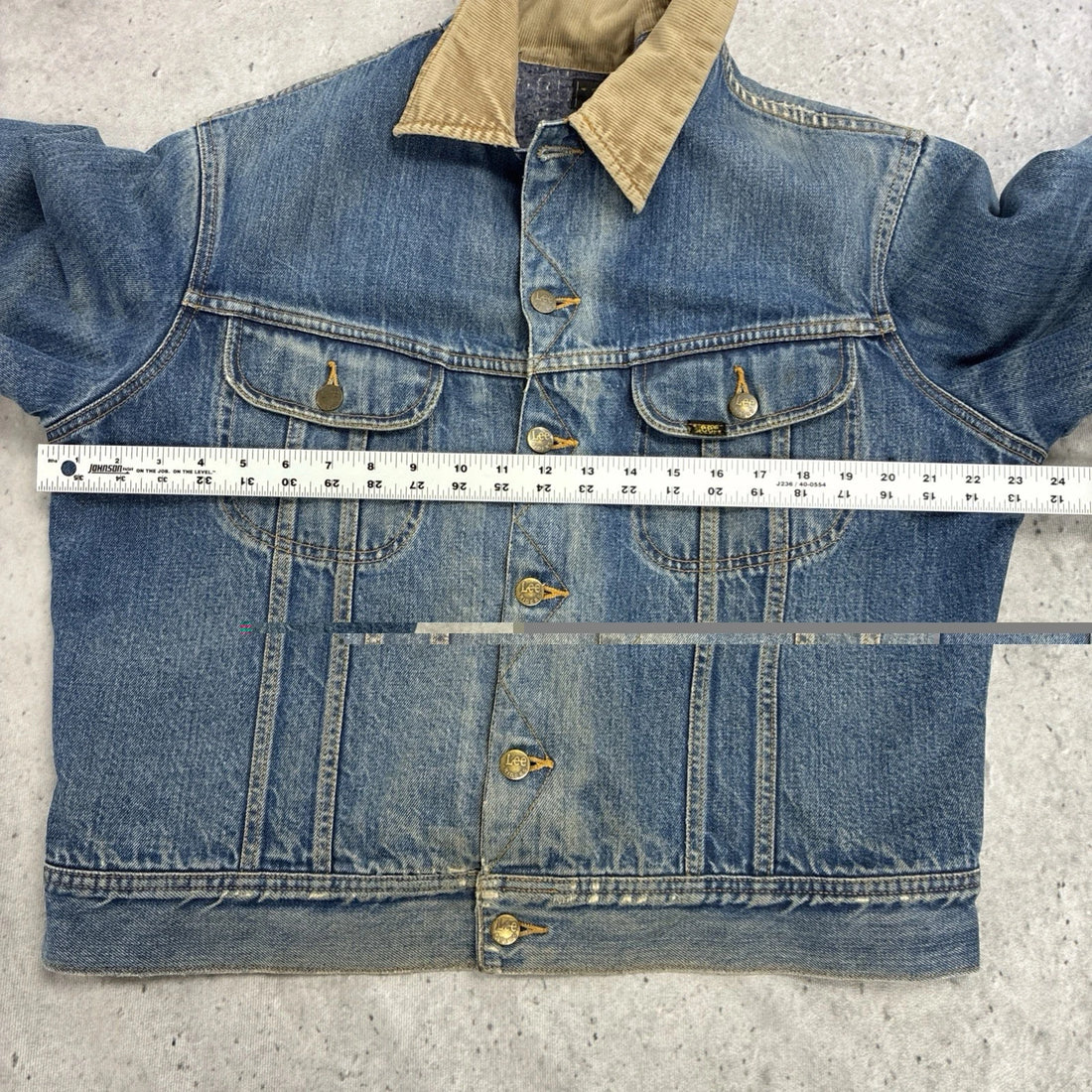 Vintage Lee Blanket Lined Denim Trucker Jacket Size XL