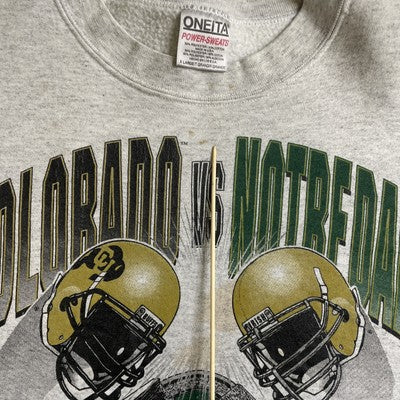 Vintage Buffaloes Fighting Irish Fiesta Bowl Crewneck Sweatshirt Size XL NCAA