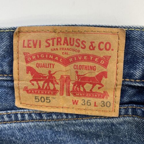 Levi Strauss & Co 505 Denim Jeans Pants Size 36 X 30 Blue