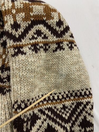 Vintage Tundra Wool Knit Cardigan Sweater Size XL Button Up