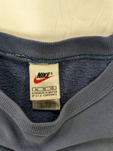 Vintage Nike Sweatshirt Crewneck Size XL Tonal Blue Embroidered Swoosh 90s