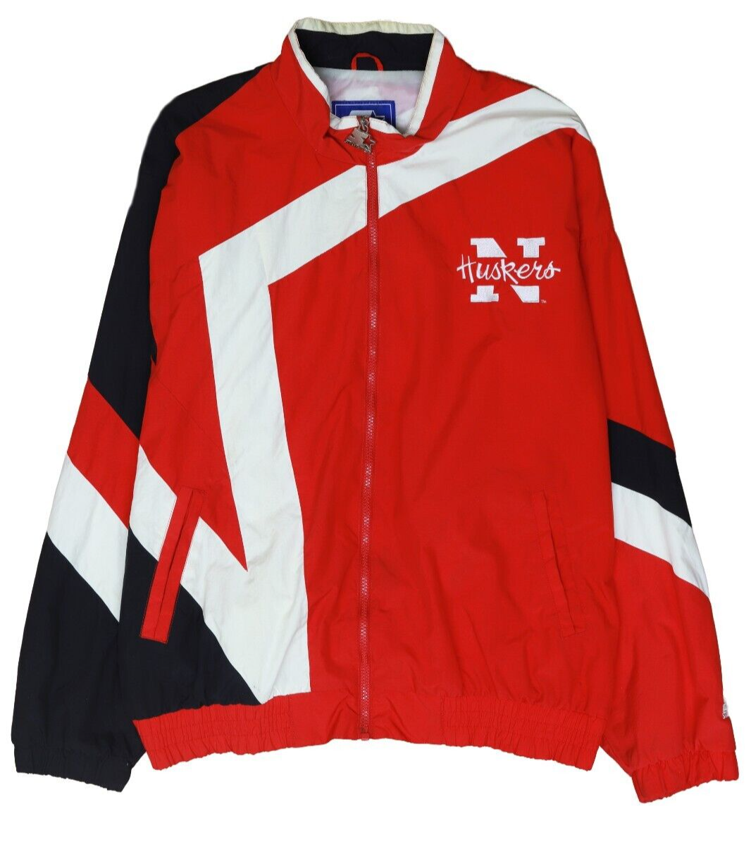 Vintage Nebraska Cornhuskers Windbreaker Light Jacket Size Large 90s NCAA