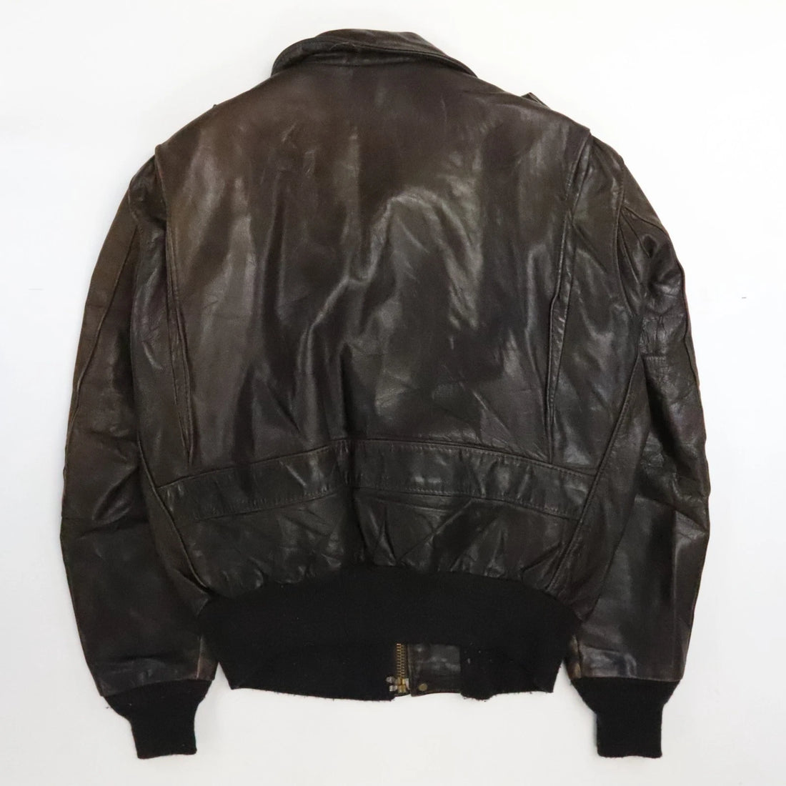 Vintage Schott NYC Leather Bomber Jacket Size 44 Brown