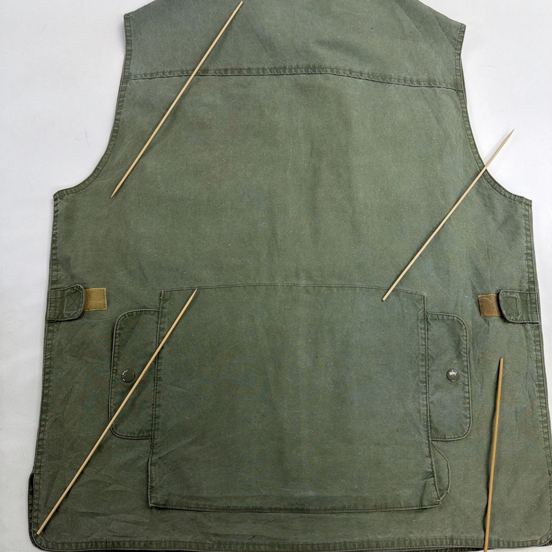 Vintage Banana Republic Safari Utility Vest Jacket Large Green Photojournalist