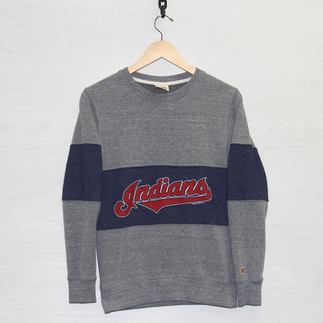 Cleveland Indians Sweatshirt Crewneck Size XS Made In USA MLB
