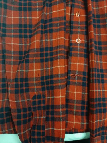 Vintage Pendleton Wool Board Button Up Shirt Size Medium Red Tartan Plaid