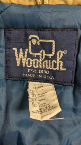 Vintage Woolrich Field Coat Jacket Size Small Tan 70s 80s Insulated