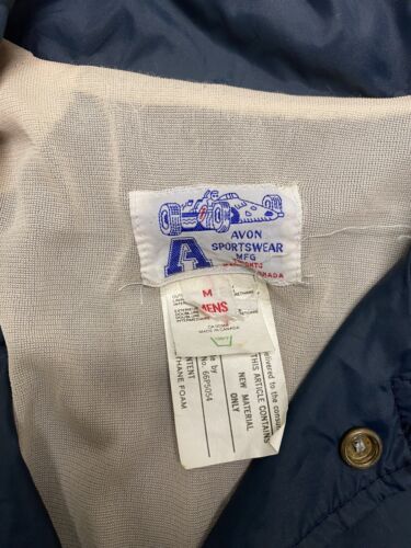 Vintage Avon Sportswear Pardner Racing Jacket Size Medium Blue Made Canada 80s