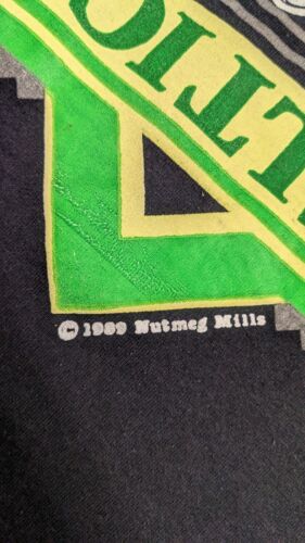 Vintage Boston Celtics Nutmeg T-Shirt Size Medium Black 1989 80s NBA