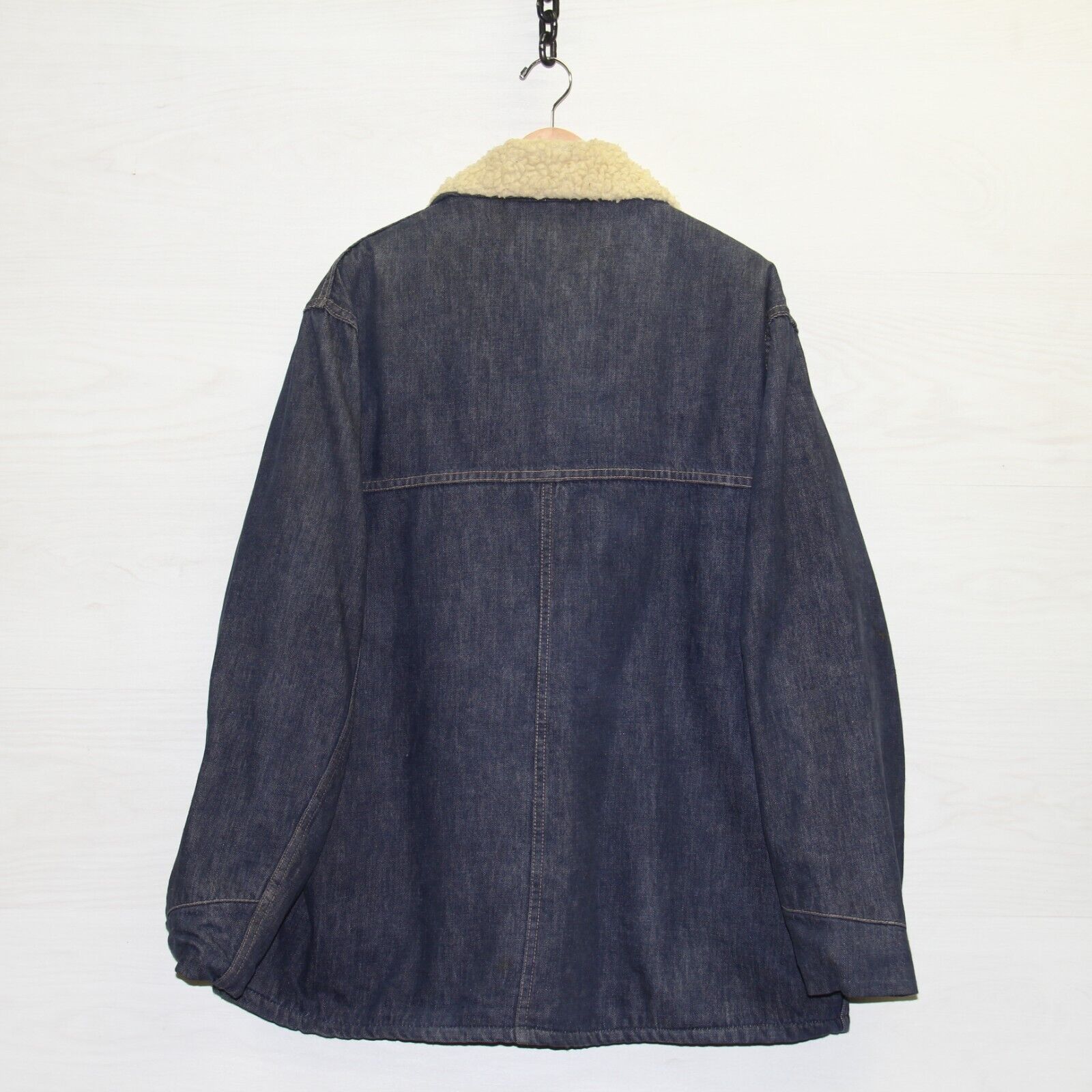 Vintage Sears Roebuck Denim Chore Coat Jacket Sz 50 XL Indigo Blue