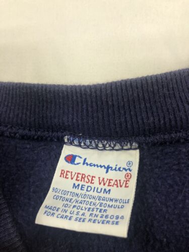 Vintage Champion Reverse Weave Sweatshirt Crewneck Sz Medium Purple 90s  Made USA