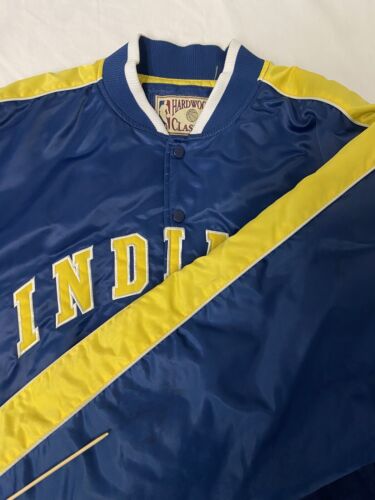 Vintage Indiana Pacers G-III Carl Banks Bomber Jacket XL Hardwood Classics NBA