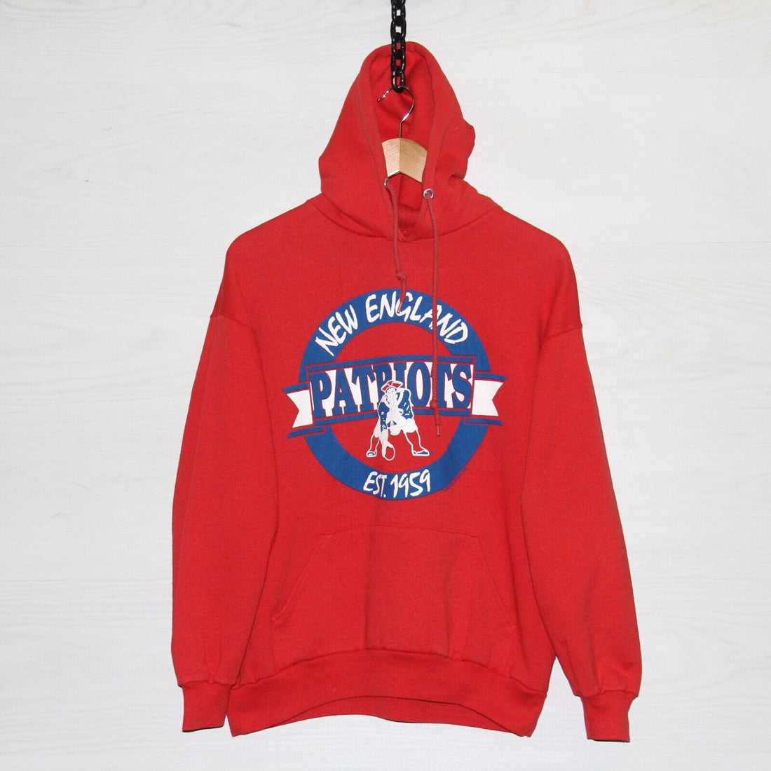 Vintage New England Patriots Sweatshirt Hoodie Size Medium 1989 80s NF –  Throwback Vault