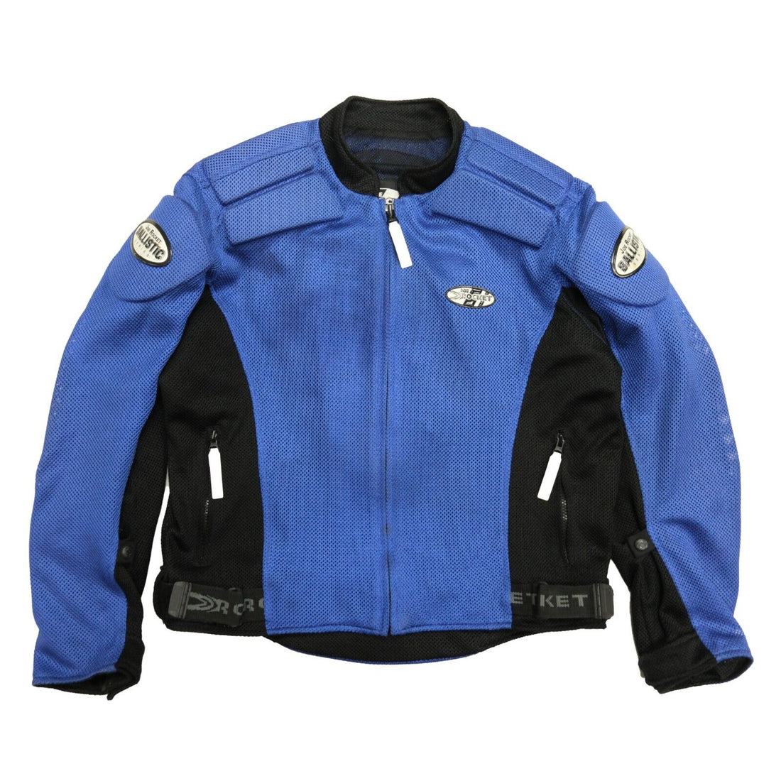 Vintage Joe Rocket Ballistic Motorcycle Jacket Size Large Blue Touring