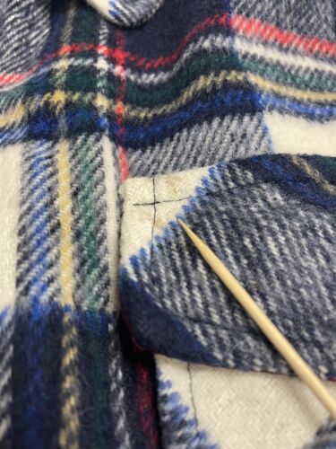 Vintage Wool Shirt Coat Jacket Size Large Tartan Plaid Sherpa Lined Made Canada
