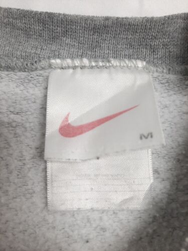 Vintage Nike Sweatshirt Crewneck Size Medium Gray 90s Embroidered Swoosh