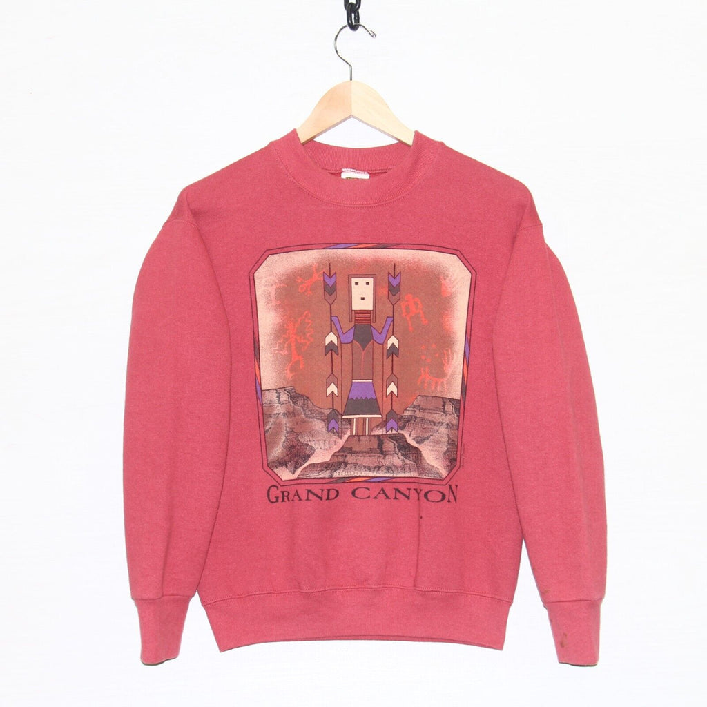 Vintage Grand Canyon Aztec Sweatshirt Crewneck Size Small Red – Throwback  Vault