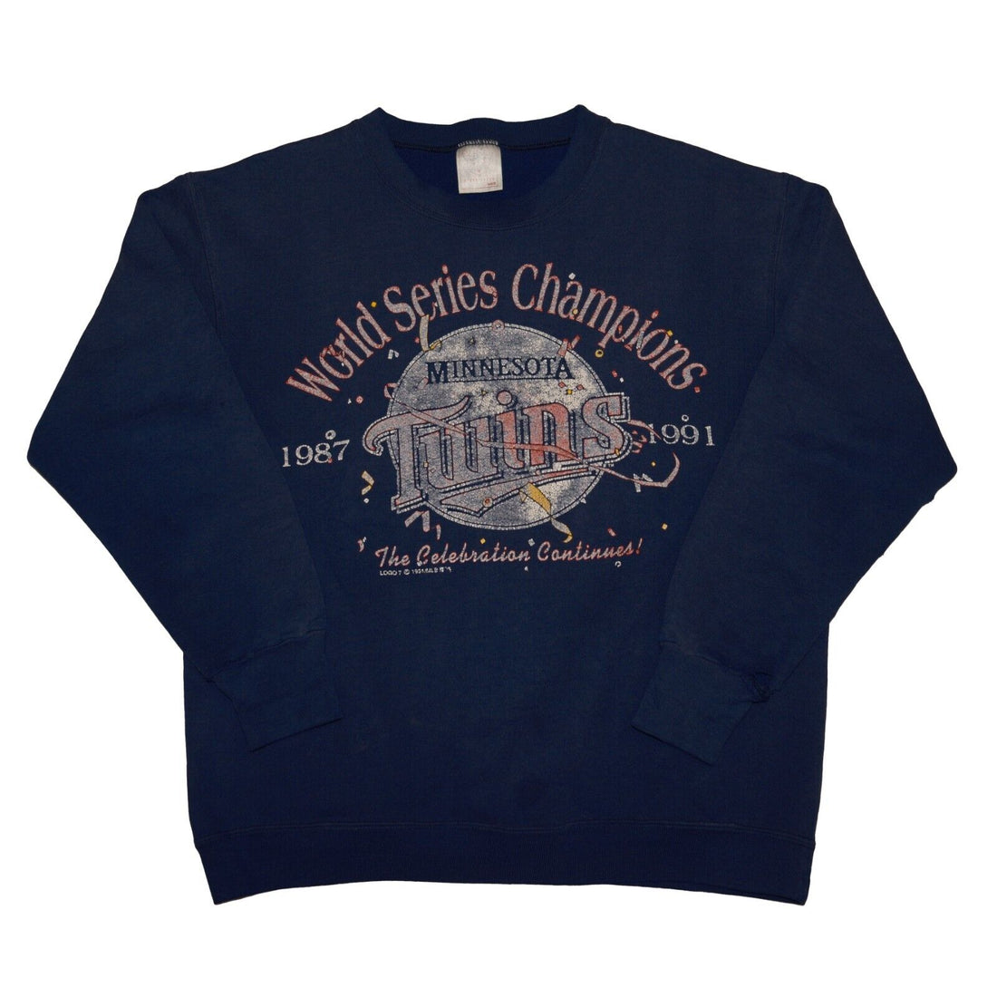 Vintage Minnesota Twins World Series Champions Sweatshirt Large 1991 90s MLB