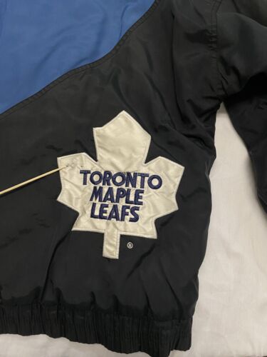 Toronto Maple Leafs NHL Nike Vintage Logo Wool and Leather Full Button  Jacket-XL