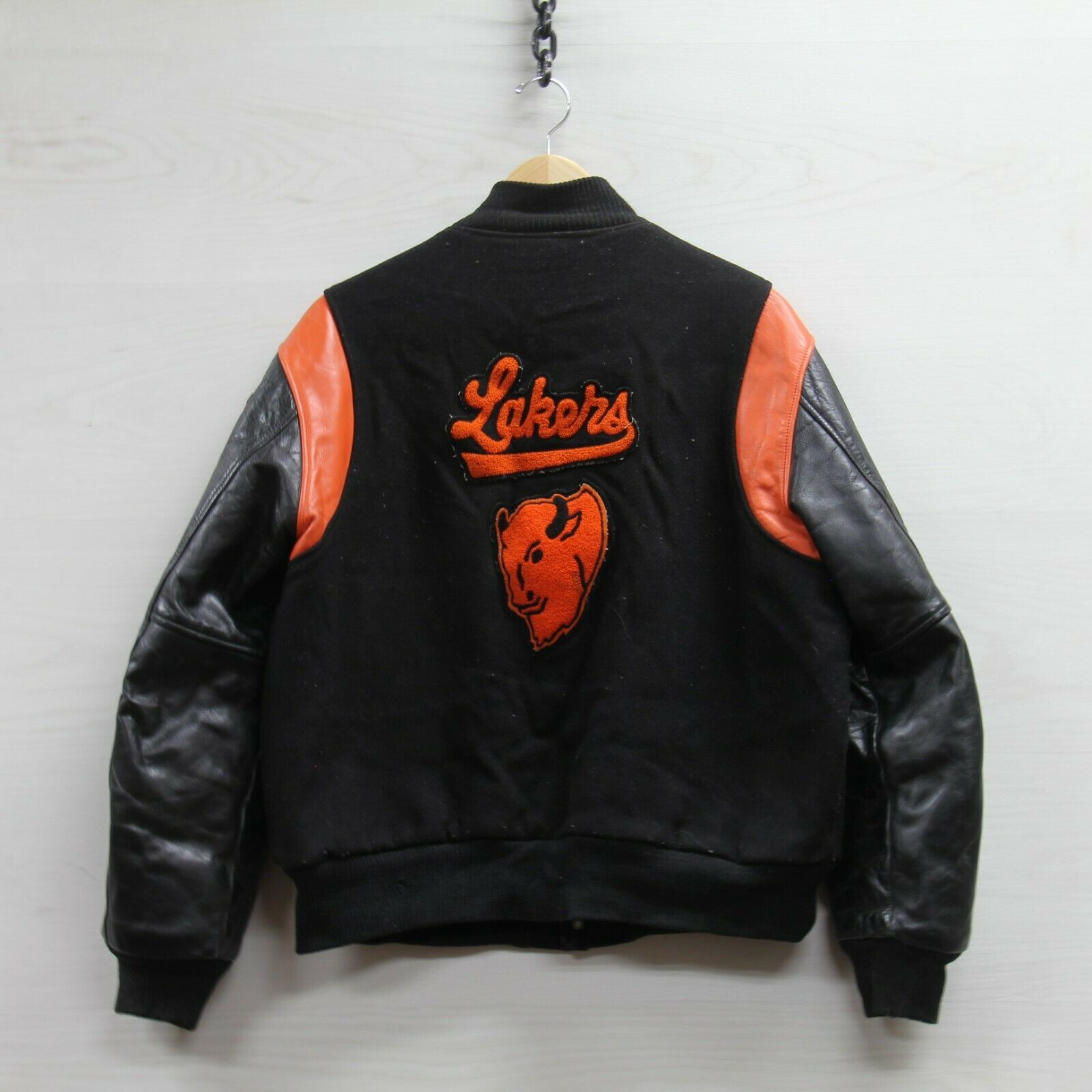 Lakers Sweeney Leather Wool Varsity Jacket Size 42 1979 70s