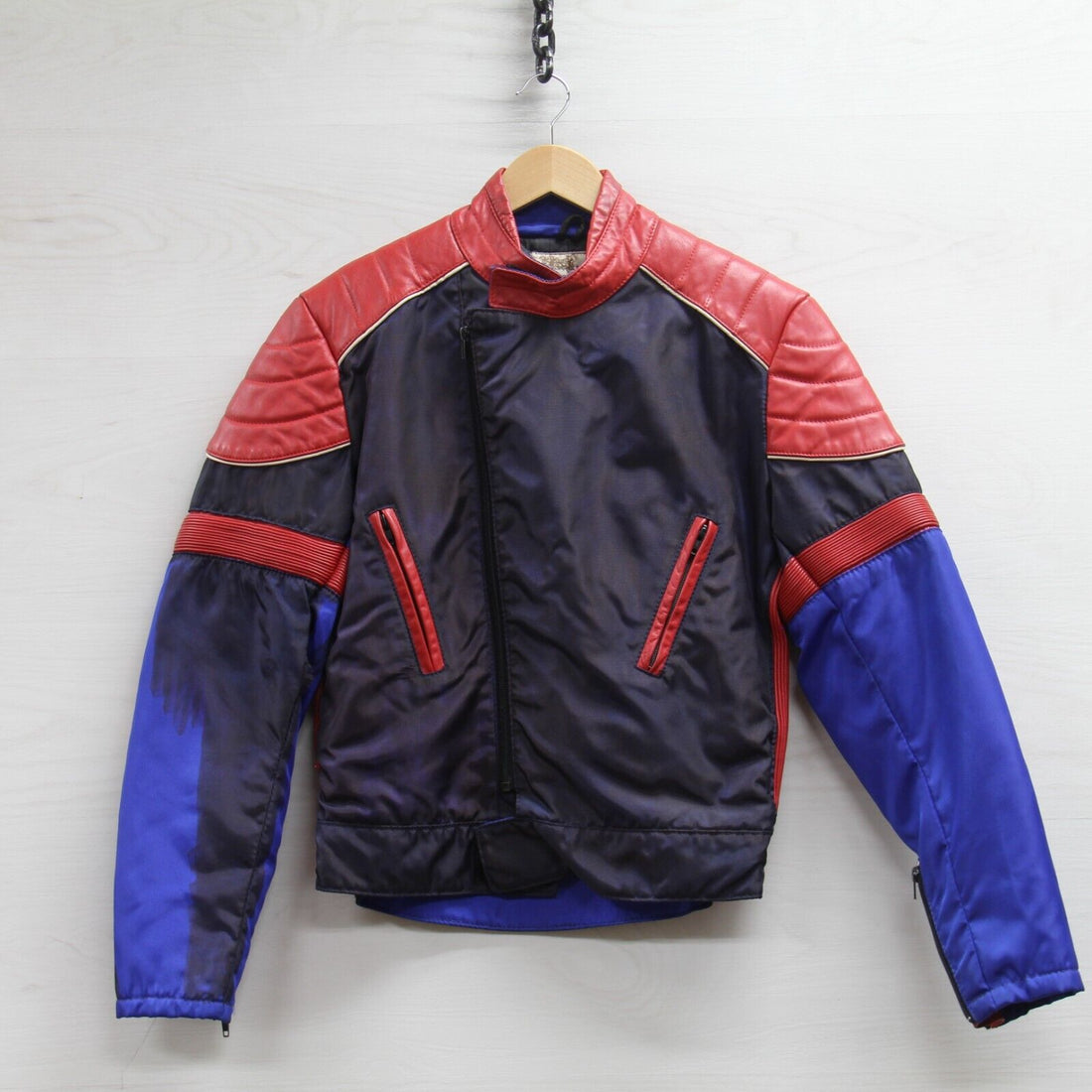 Vented Racer Leather Jacket with Convertible Collar - MJ786-DL