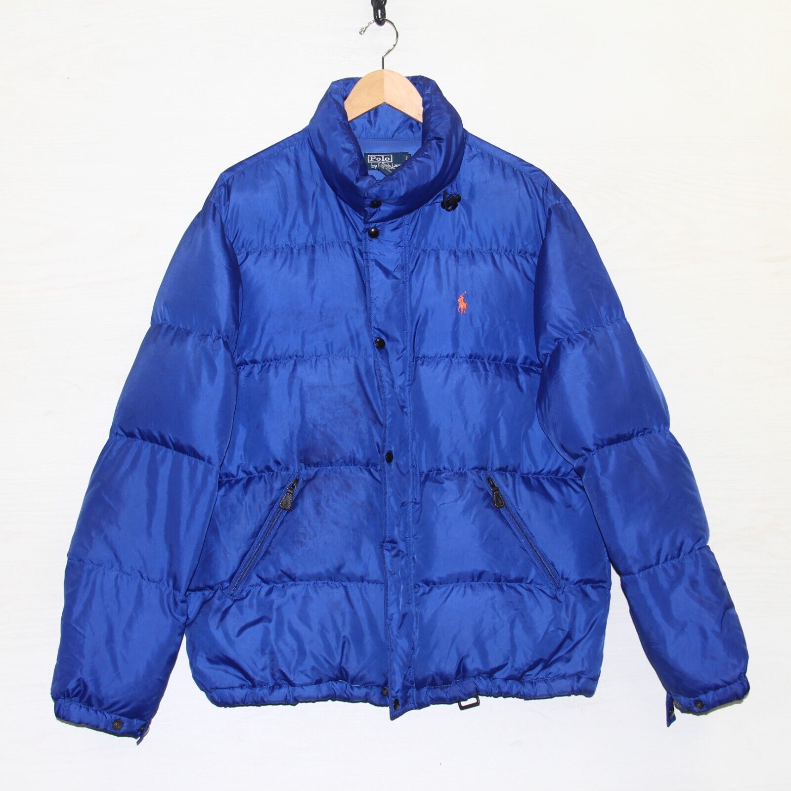 Vintage Polo Ralph Lauren Puffer Jacket Size Large Blue Waterfowl Insulated  90s