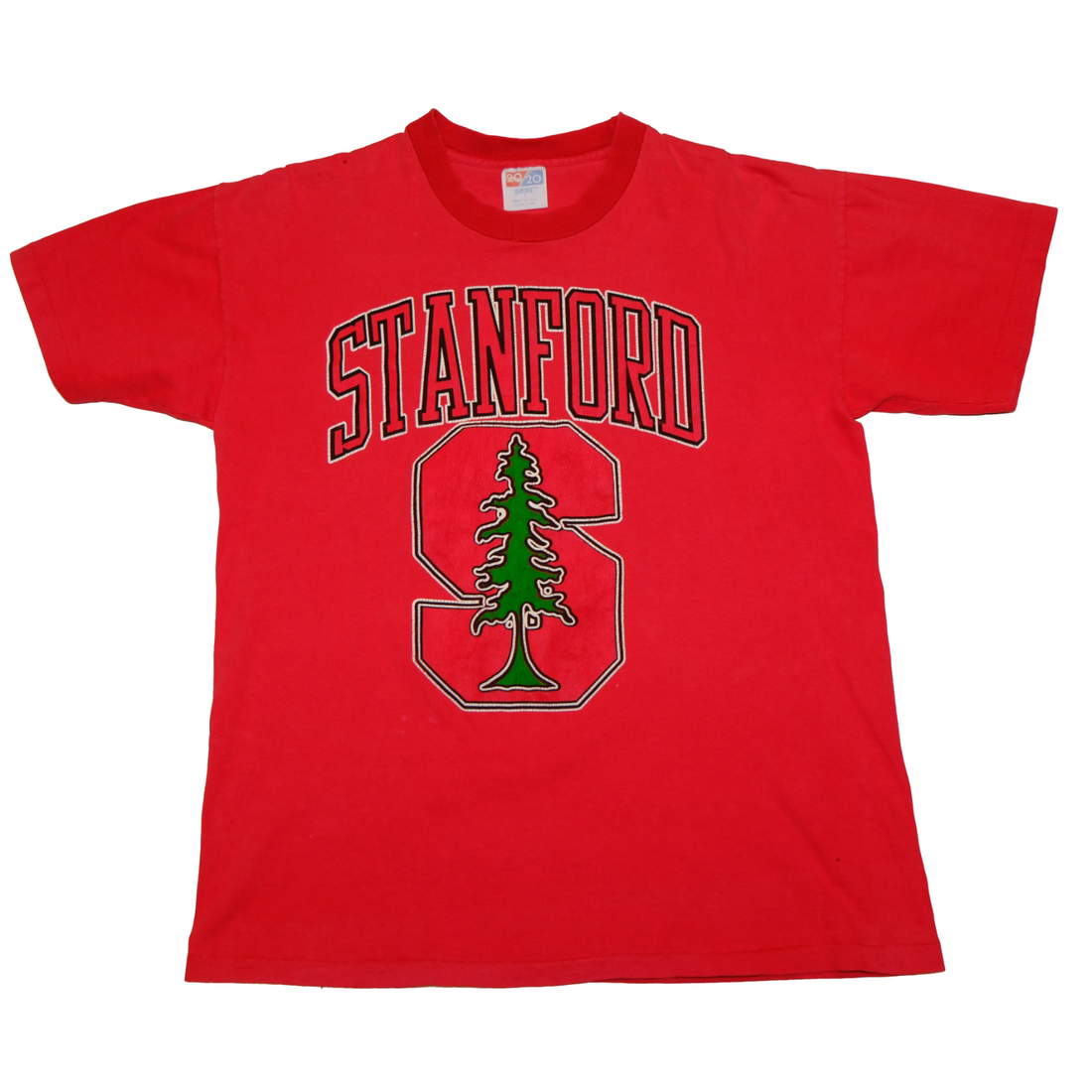 Vintage Stanford Cardinals T-Shirt Size Large Red 90s NCAA