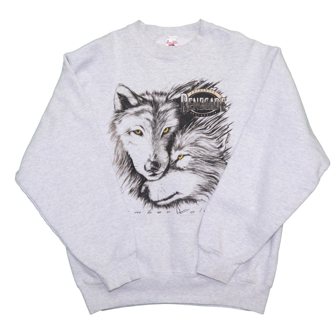 Vintage Timberwolves Wolf Pack Sweatshirt Crewneck Size Medium Nature Wildlife