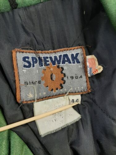 Vintage Spiewak Parka Coat Jacket Size 44 Green Made USA Ideal Zip