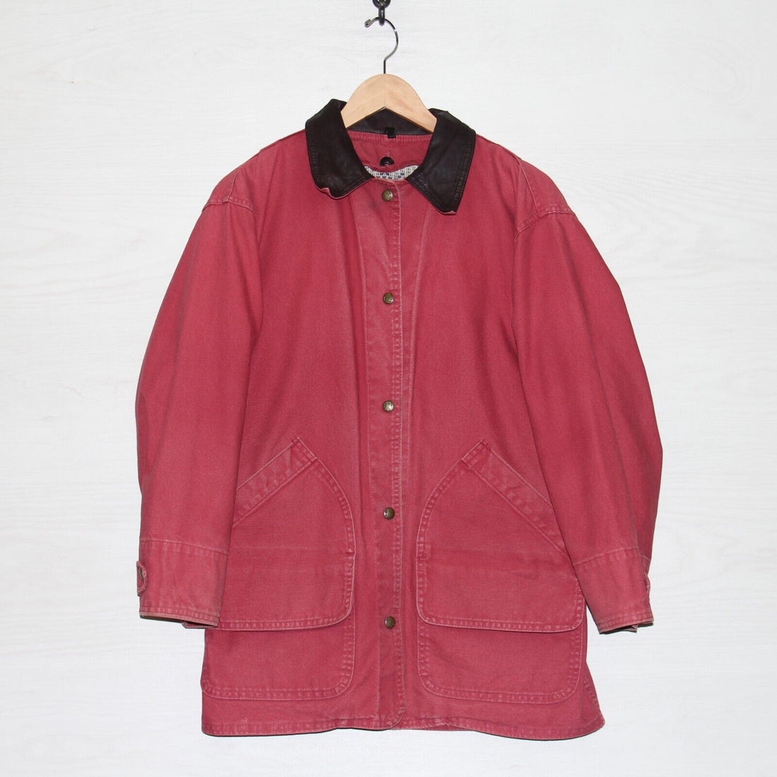Vintage Woolrich Barn Work Coat Jacket Size Small Red 90s Made USA