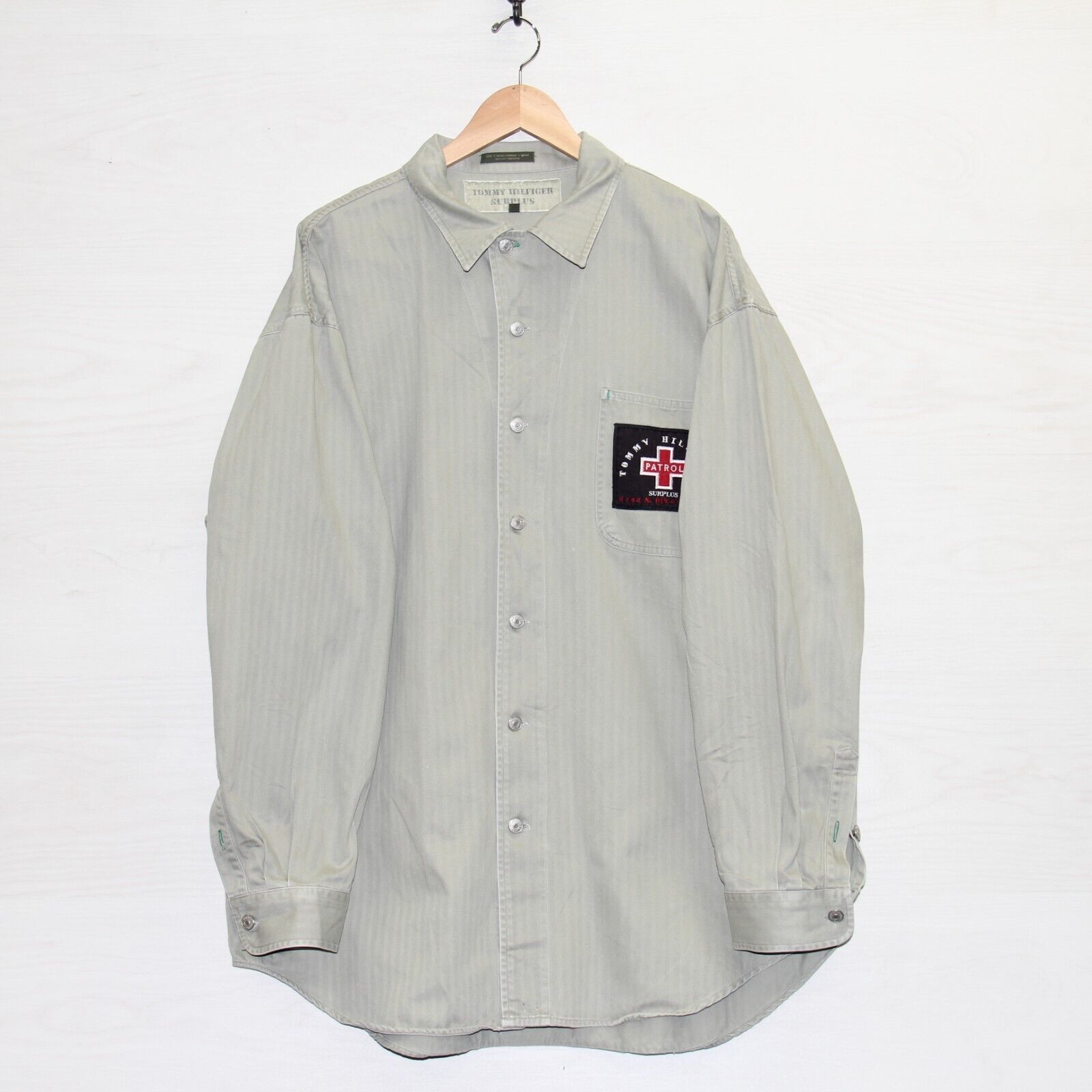 Vintage Tommy Hilfiger Patrol Surplus Button Up Shirt Size XL 90s