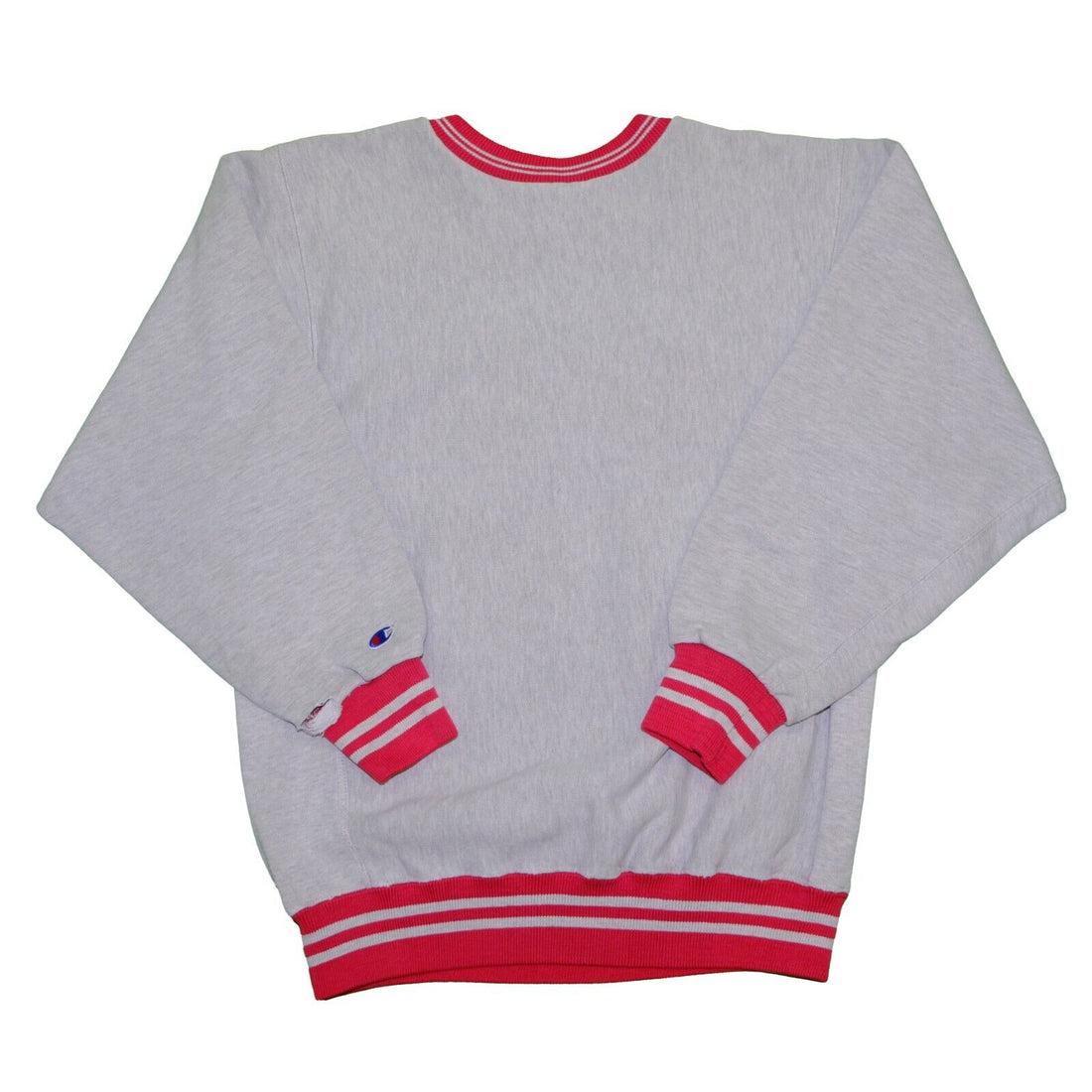 Vintage Champion Reverse Weave Sweatshirt Crewneck Size Large Gray Red 90s