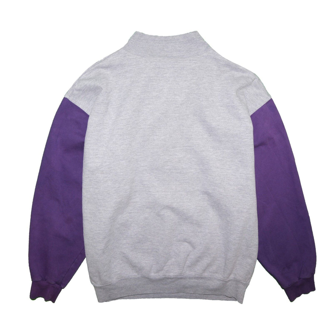 Vintage Nike Sweatshirt Size Large Purple Gray 1/4 Zip Pullover 80s 90s